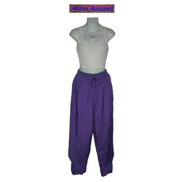 Vintage 80s White Stag Retro Ski Outfit Purple Quilted Hoodie Pants Fair Isle M - Picture 3 of 16